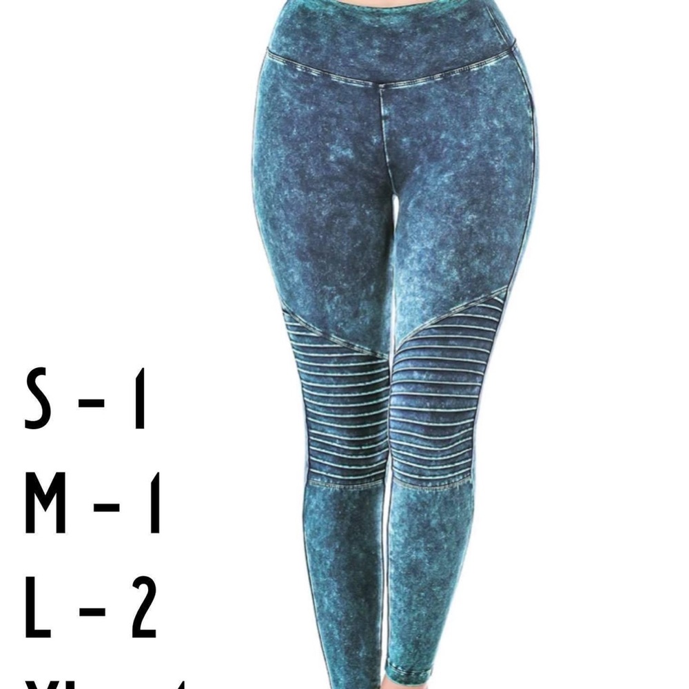 boutique moto acid wash leggings